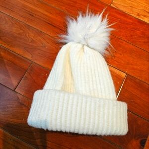 White knit hat